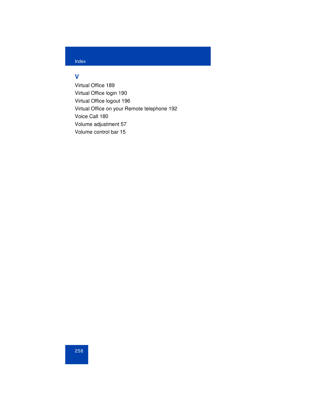 Avaya 1165E manual 258 