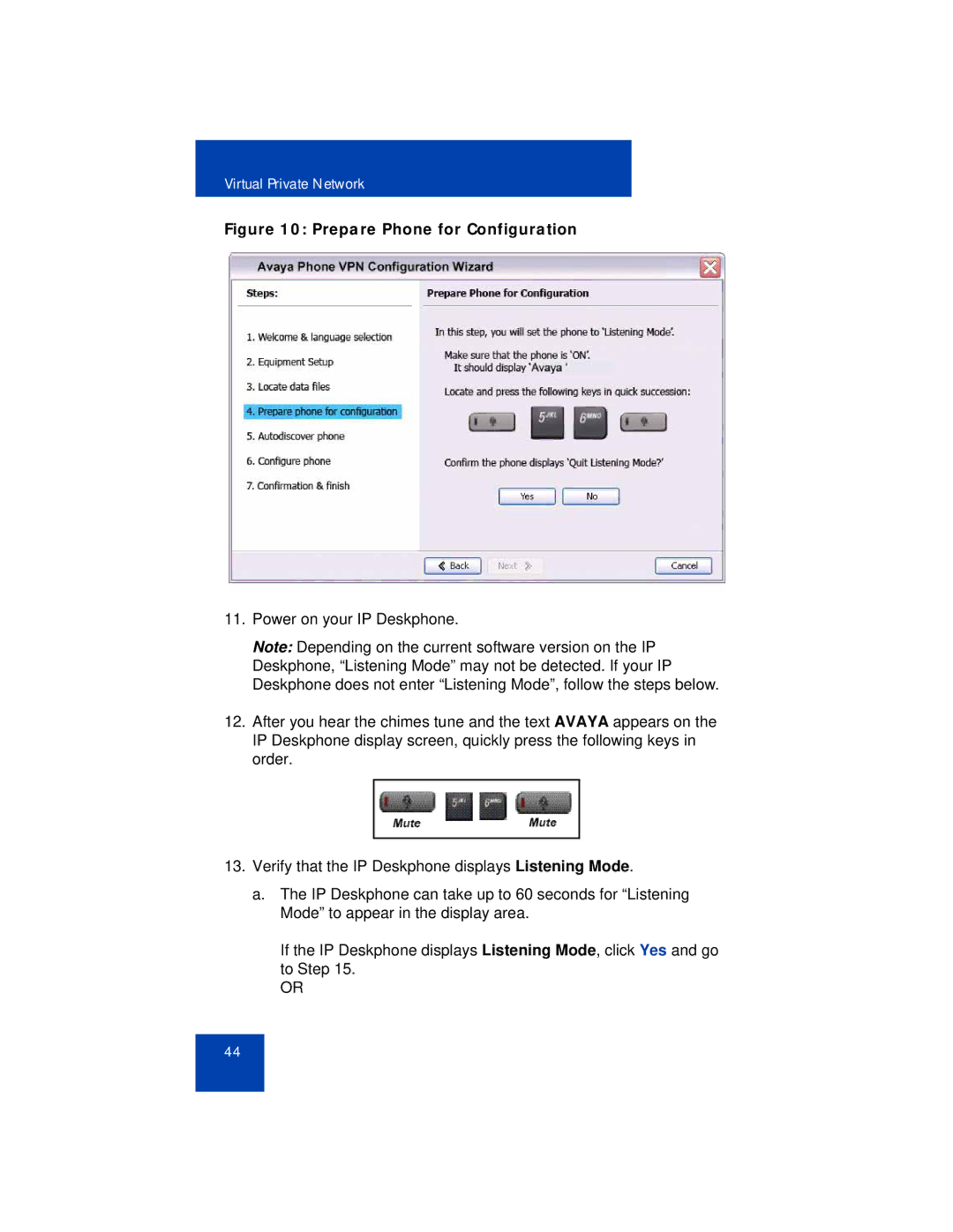 Avaya 1165E manual Prepare Phone for Configuration 