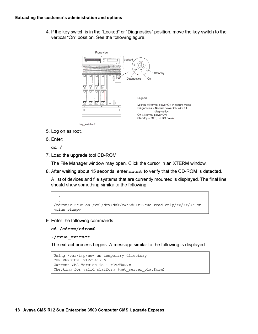 Avaya 12 manual Cvueextract 