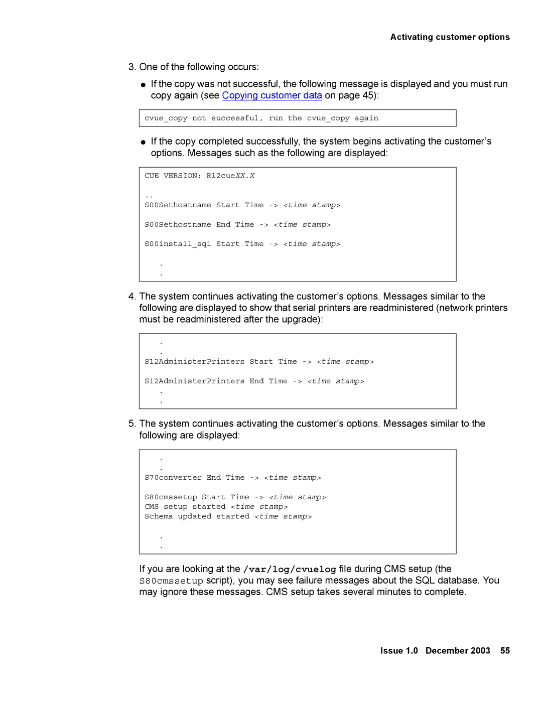 Avaya 12 manual Activating customer options 