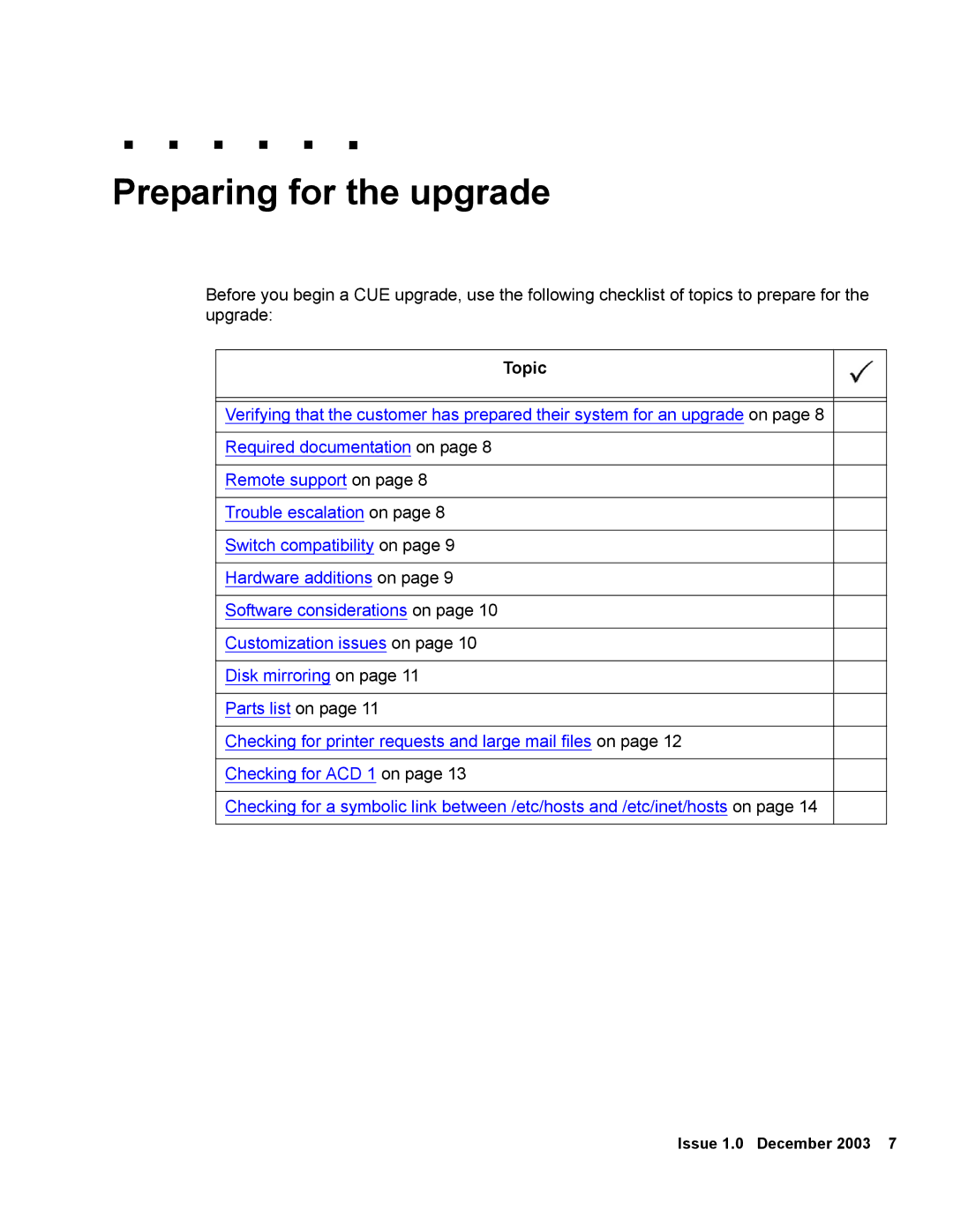 Avaya 12 manual Preparing for the upgrade 