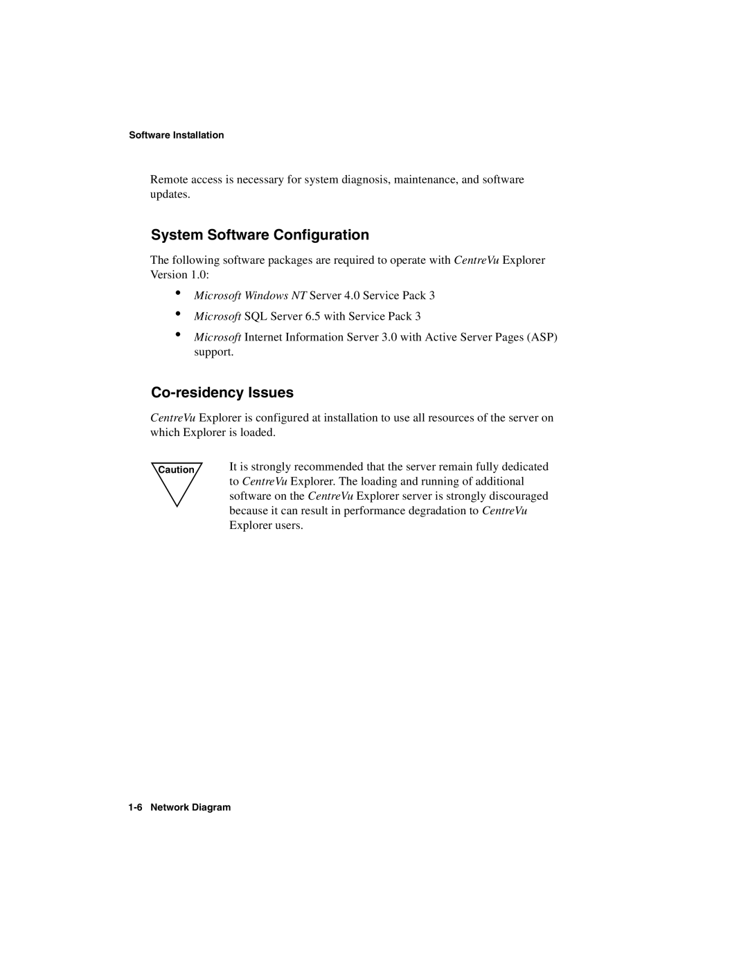 Avaya 1.2 manual System Software Configuration, Co-residency Issues 