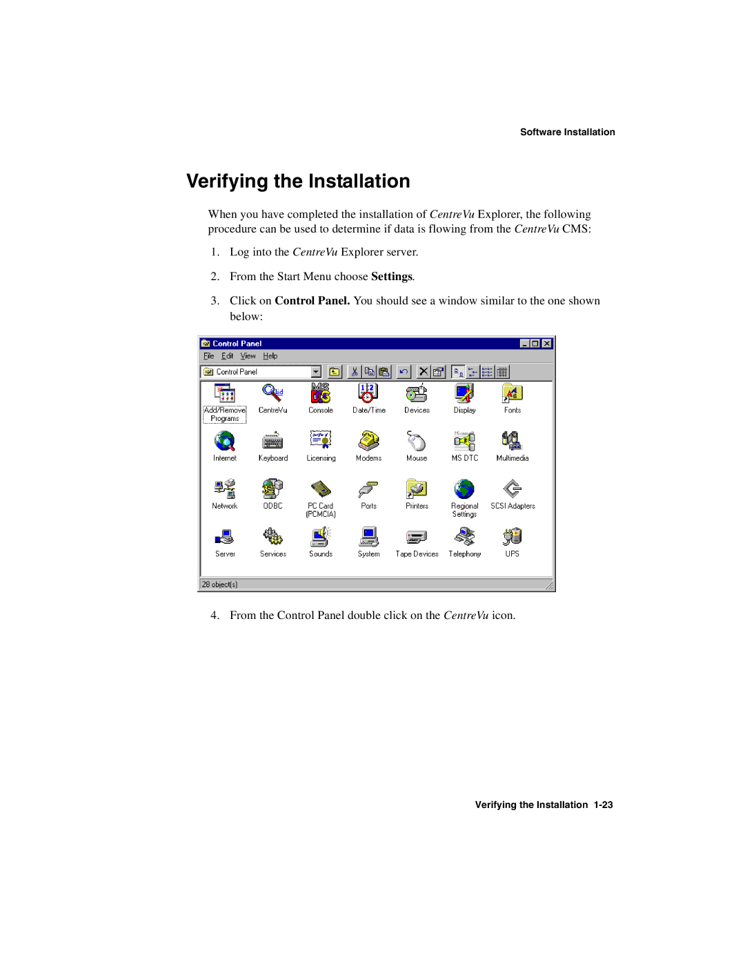 Avaya 1.2 manual Verifying the Installation 