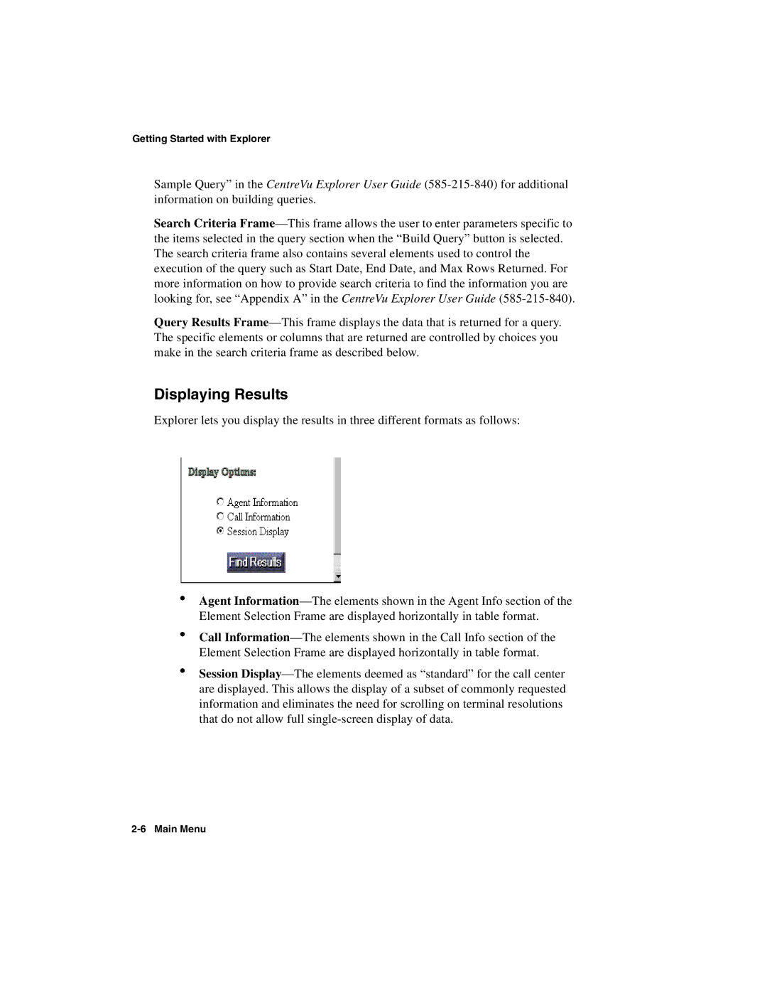 Avaya 1.2 manual Displaying Results 