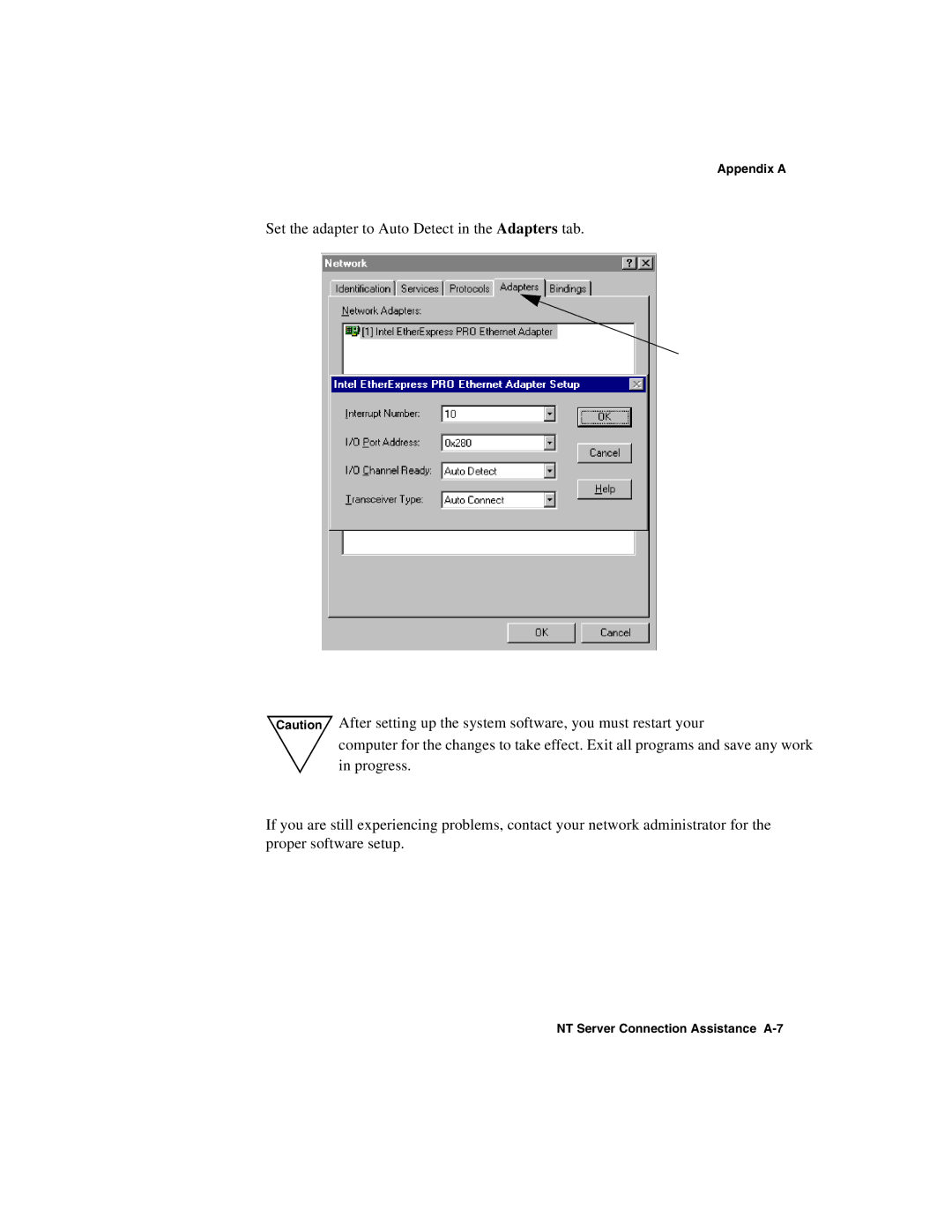 Avaya 1.2 manual NT Server Connection Assistance A-7 