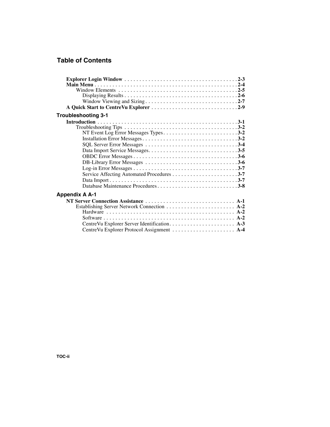 Avaya 1.2 manual Table of Contents 