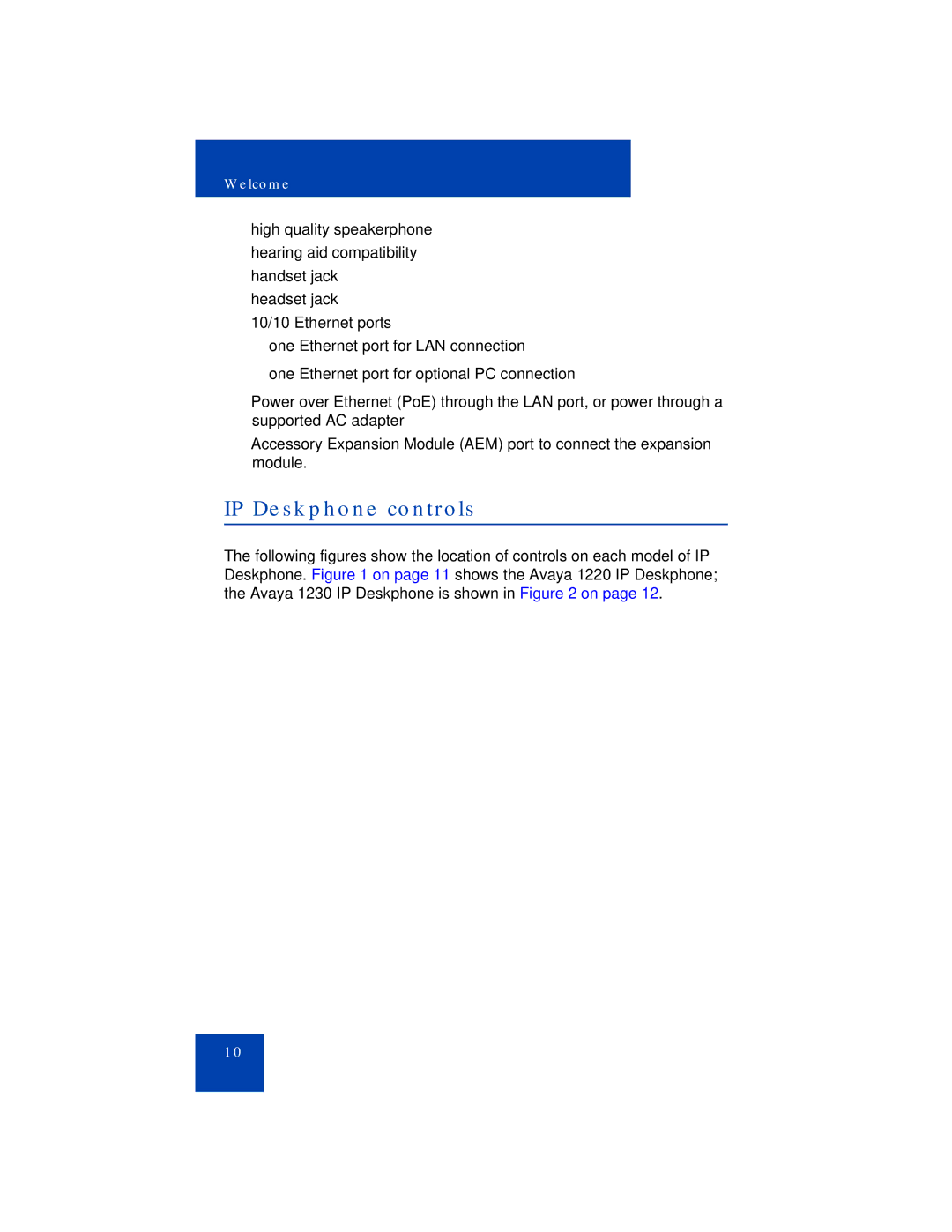 Avaya 1200 manual IP Deskphone controls 