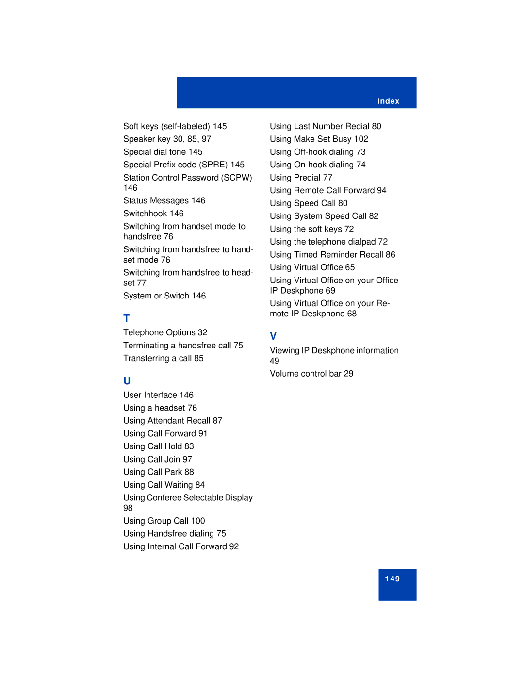 Avaya 1210 manual 149 