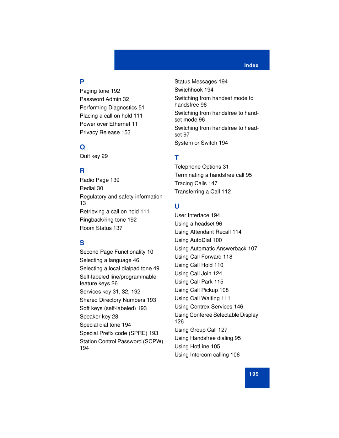 Avaya 1220 manual 199 