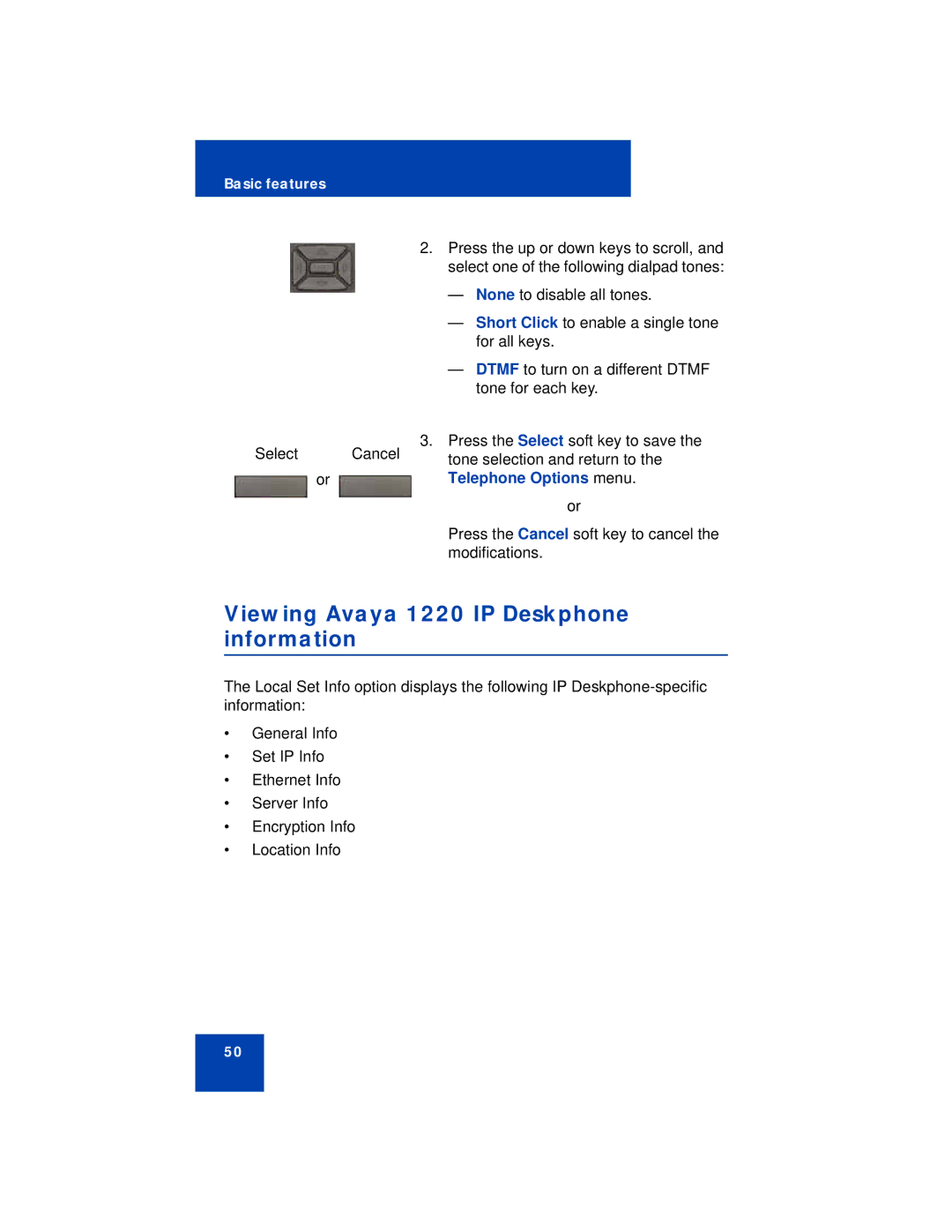 Avaya manual Viewing Avaya 1220 IP Deskphone information 