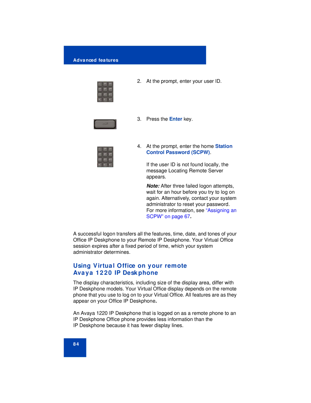 Avaya manual Using Virtual Office on your remote Avaya 1220 IP Deskphone 