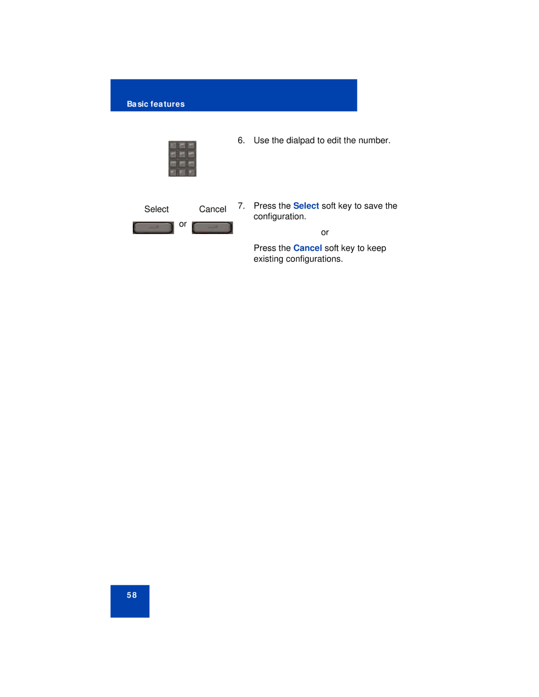 Avaya 1230 manual Basic features 