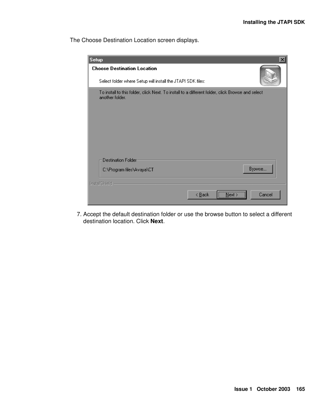 Avaya 1.3 manual Installing the Jtapi SDK 