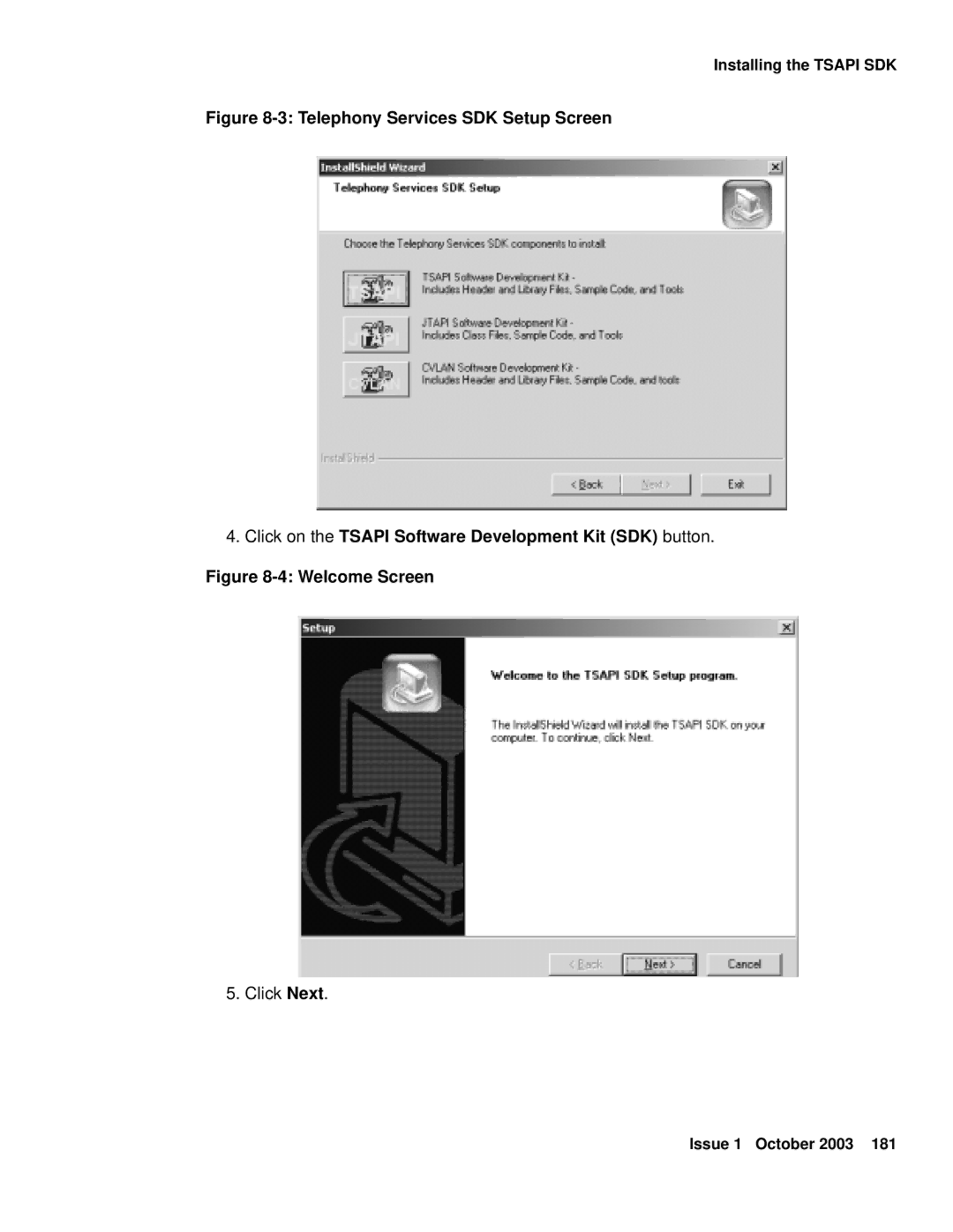 Avaya 1.3 manual Welcome Screen 