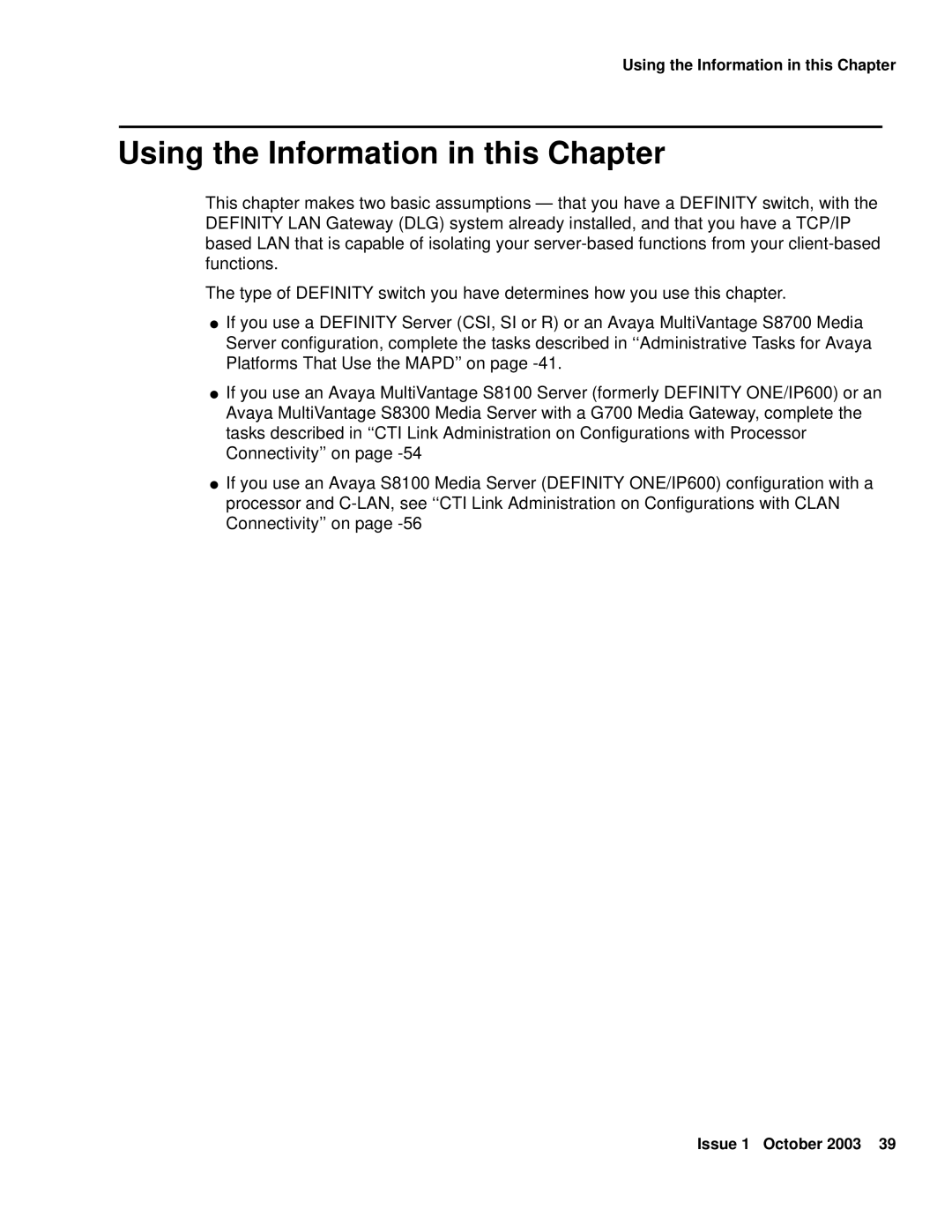 Avaya 1.3 manual Using the Information in this Chapter 