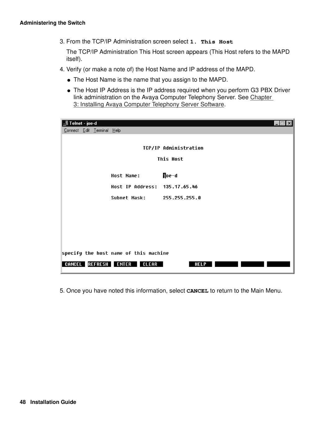 Avaya 1.3 manual Installing Avaya Computer Telephony Server Software 