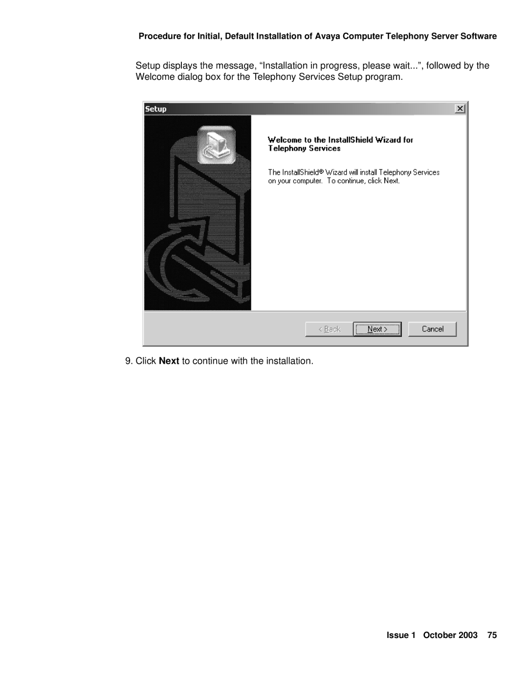 Avaya 1.3 manual Issue 1 October 2003 