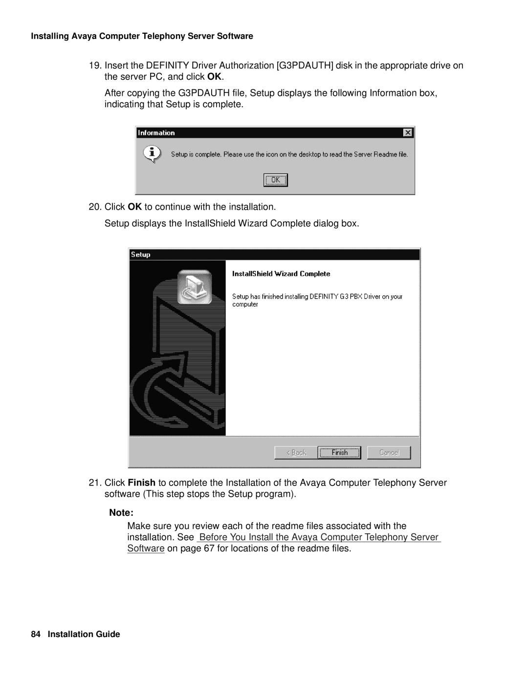 Avaya 1.3 manual Installing Avaya Computer Telephony Server Software 