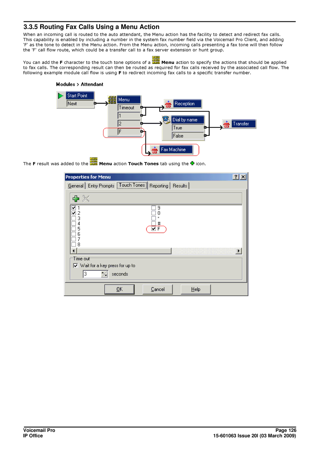 Avaya 15-601063 manual Routing Fax Calls Using a Menu Action 