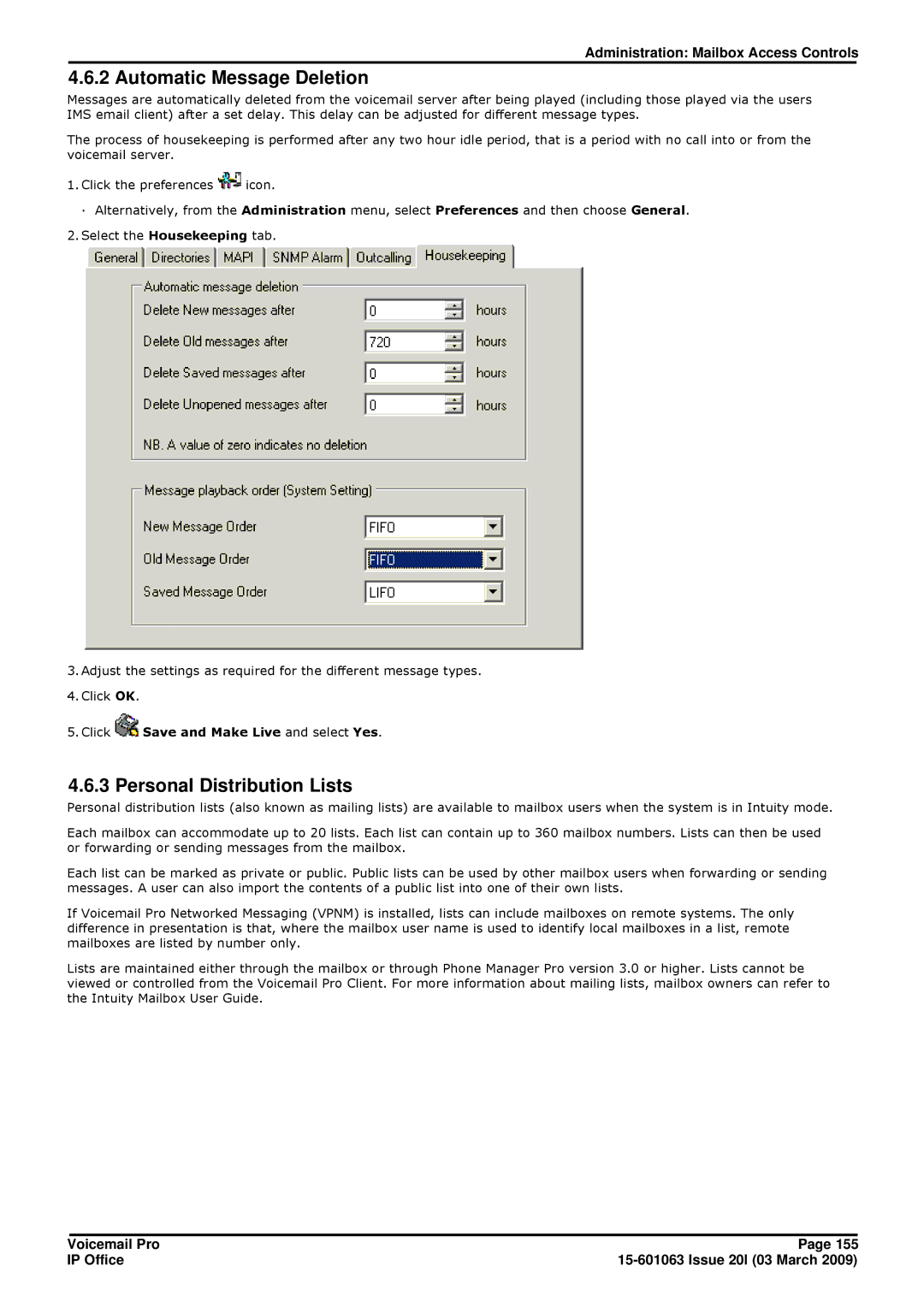 Avaya 15-601063 manual Automatic Message Deletion, Personal Distribution Lists 