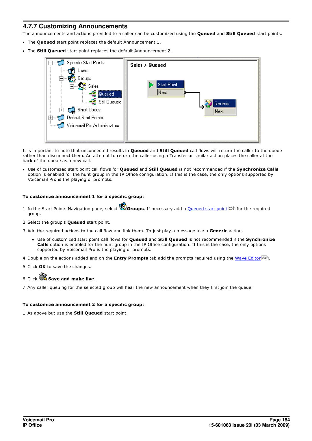 Avaya 15-601063 manual Customizing Announcements, To customize announcement 1 for a specific group 