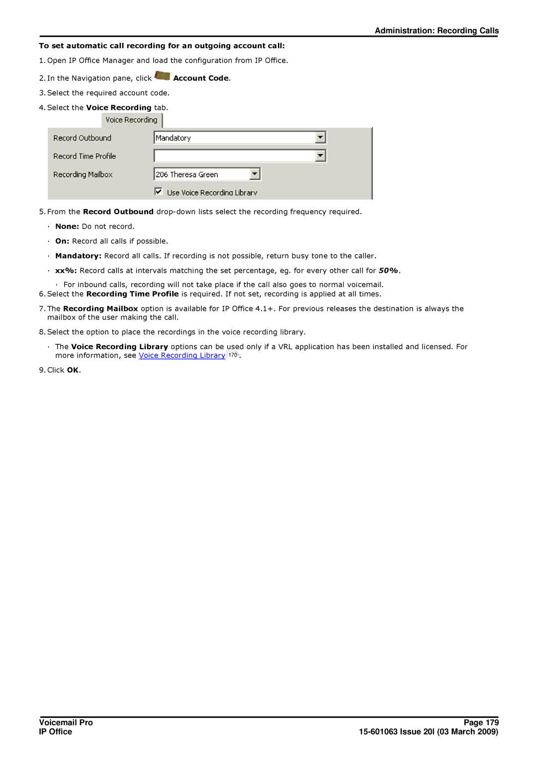 Avaya 15-601063 manual To set automatic call recording for an outgoing account call 