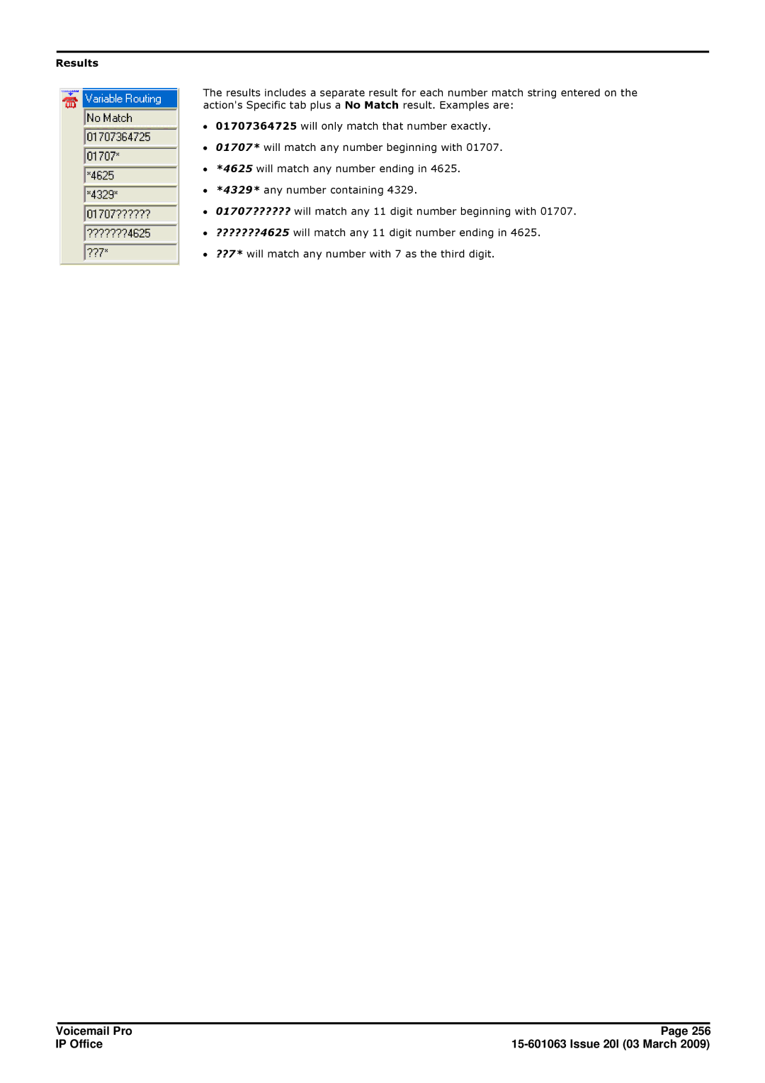 Avaya 15-601063 manual Results 