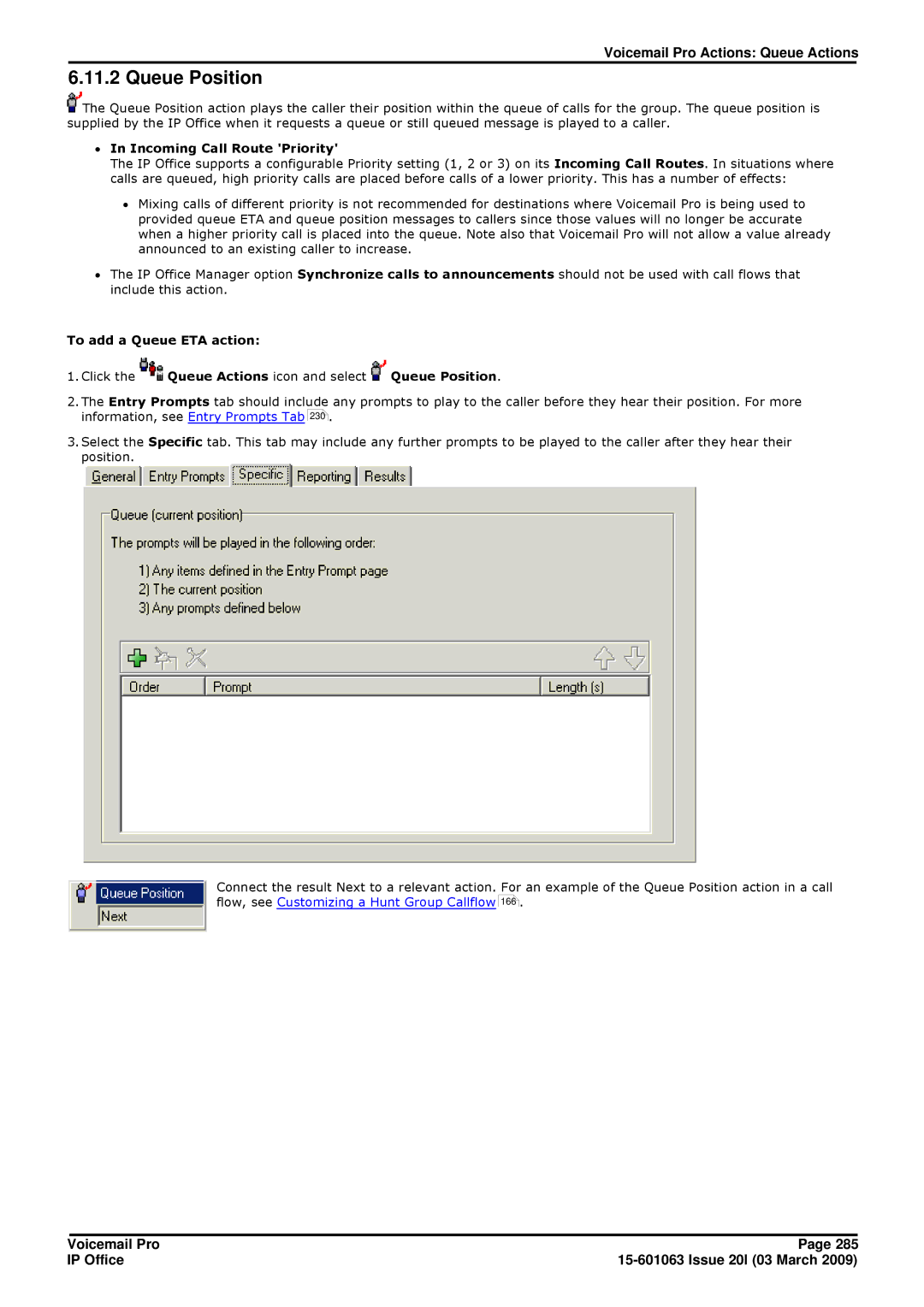 Avaya 15-601063 manual Queue Position 