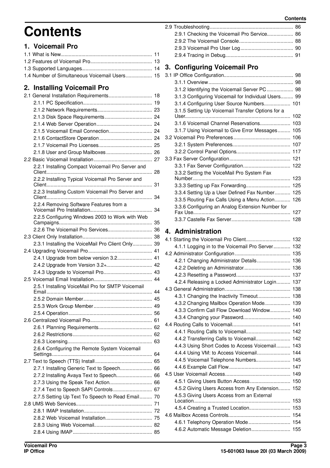 Avaya 15-601063 manual Contents 