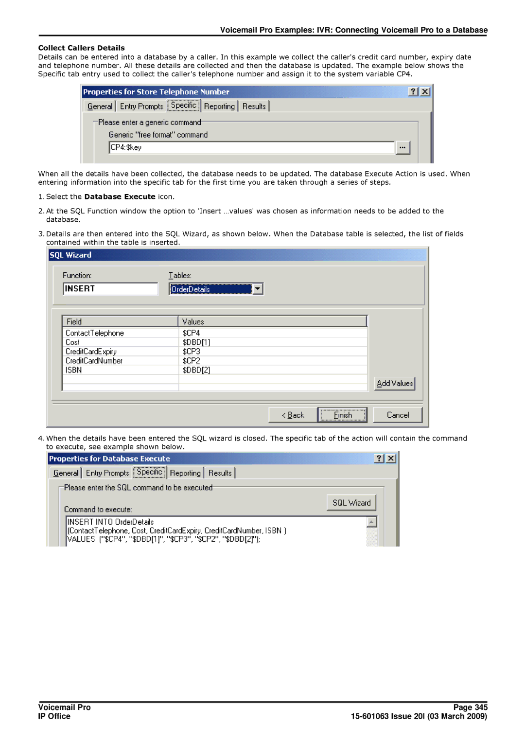 Avaya 15-601063 manual Collect Callers Details, Select the Database Execute icon 