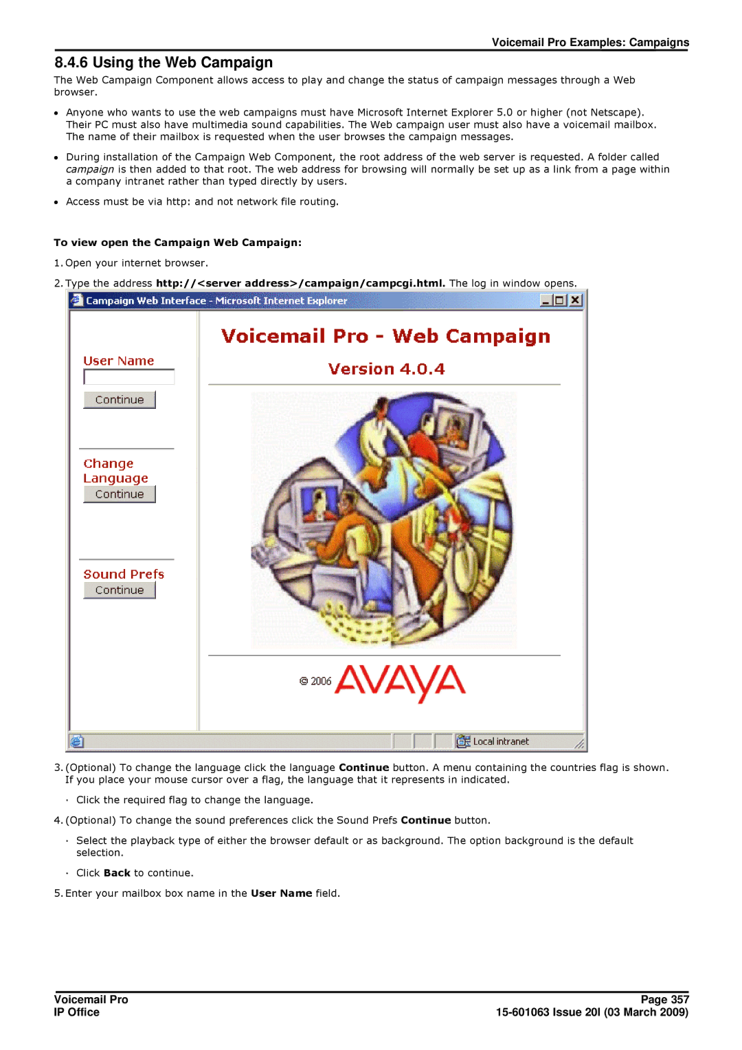 Avaya 15-601063 manual Using the Web Campaign, To view open the Campaign Web Campaign 