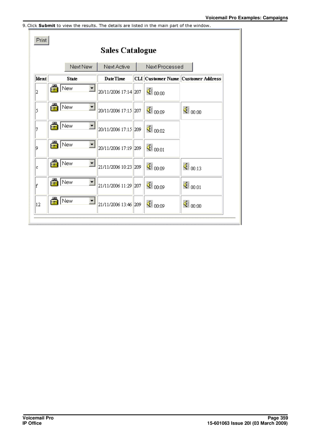 Avaya 15-601063 manual Voicemail Pro Examples Campaigns 