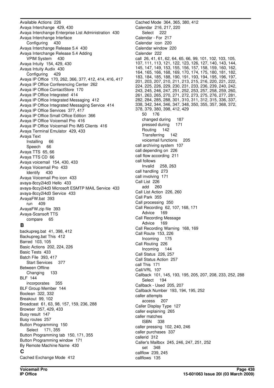 Avaya 15-601063 manual Callflow 