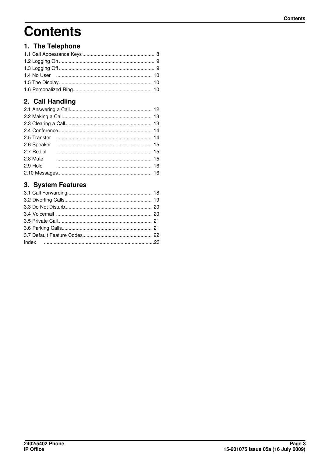 Avaya 15-601075 manual Contents 