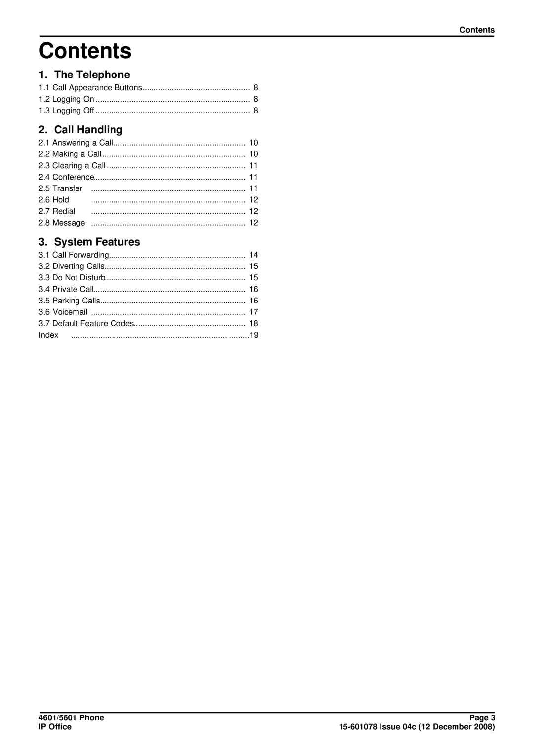 Avaya 15-601078 manual Contents 