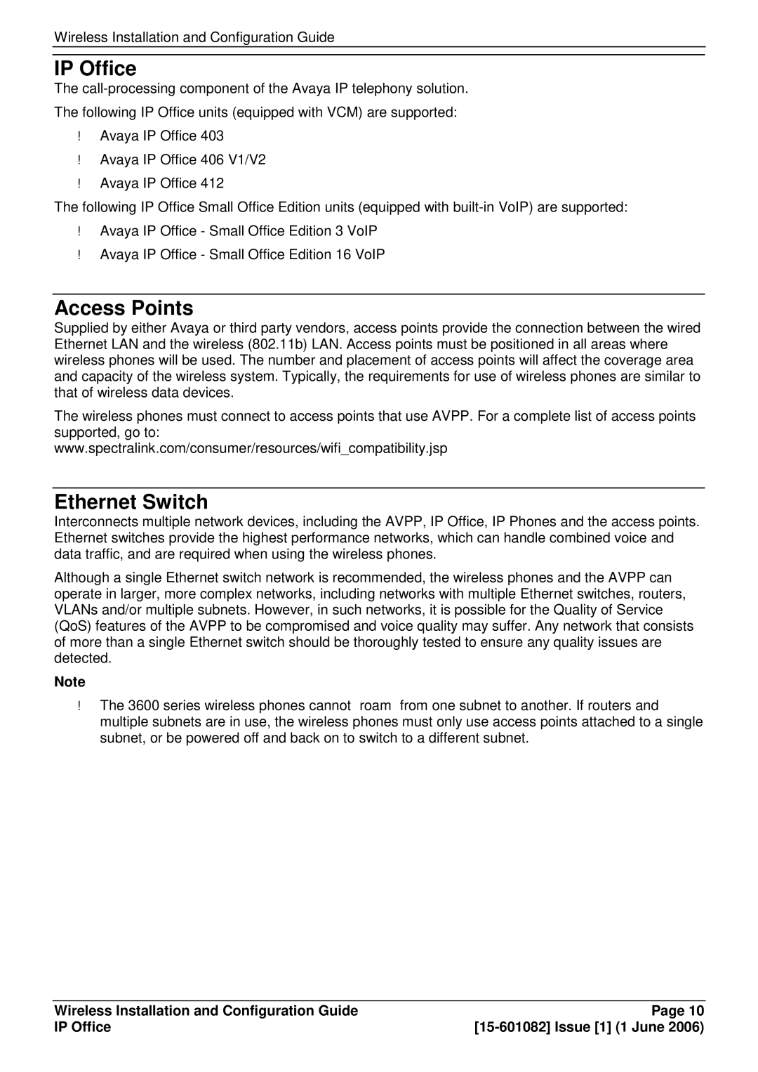 Avaya 15-601082 manual IP Office, Access Points, Ethernet Switch 