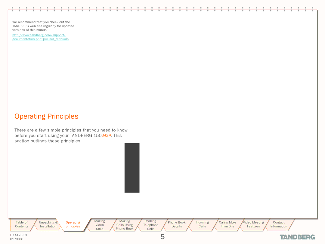 Avaya 150 MXP manual Operating Principles 