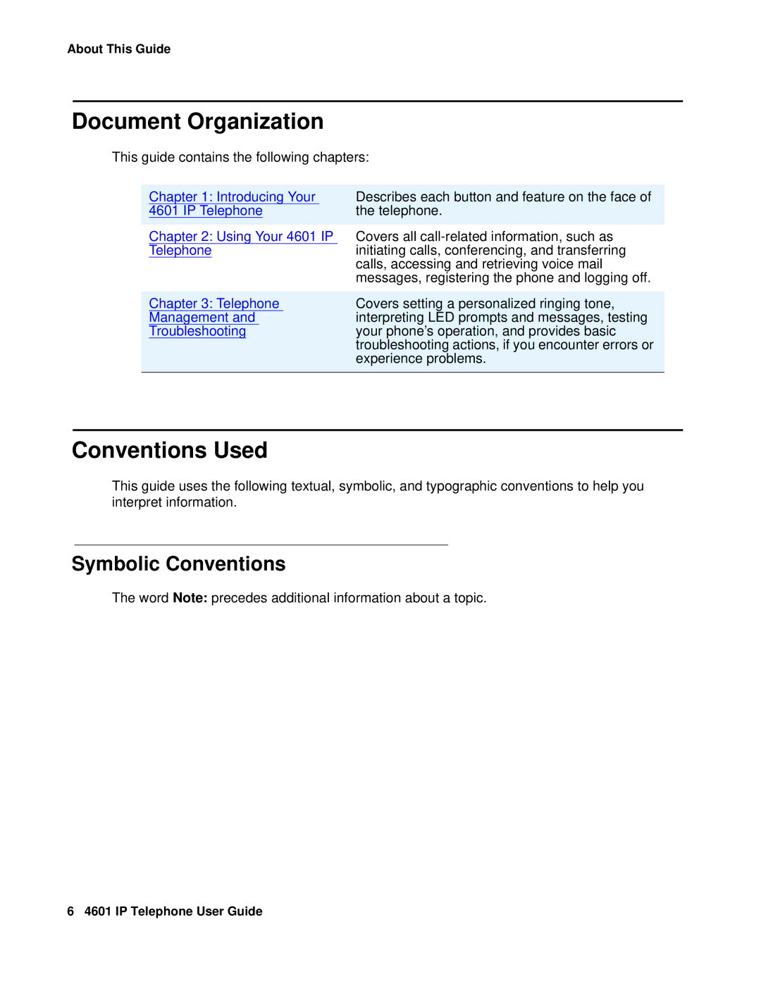 Avaya 16-300043, 03-600759 manual Document Organization, Conventions Used, Symbolic Conventions 