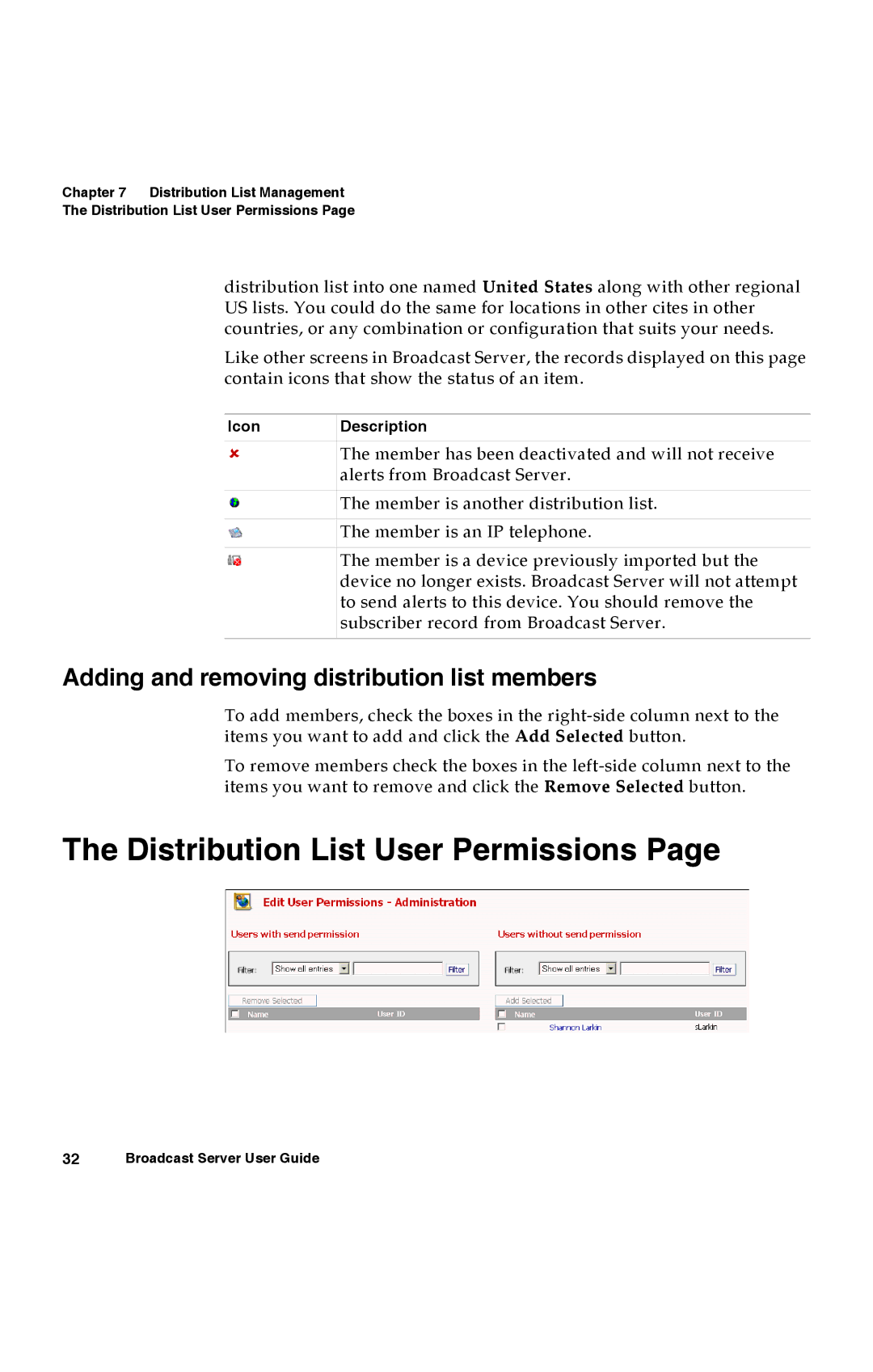 Avaya 16-300272 manual Distribution List User Permissions, Adding and removing distribution list members 