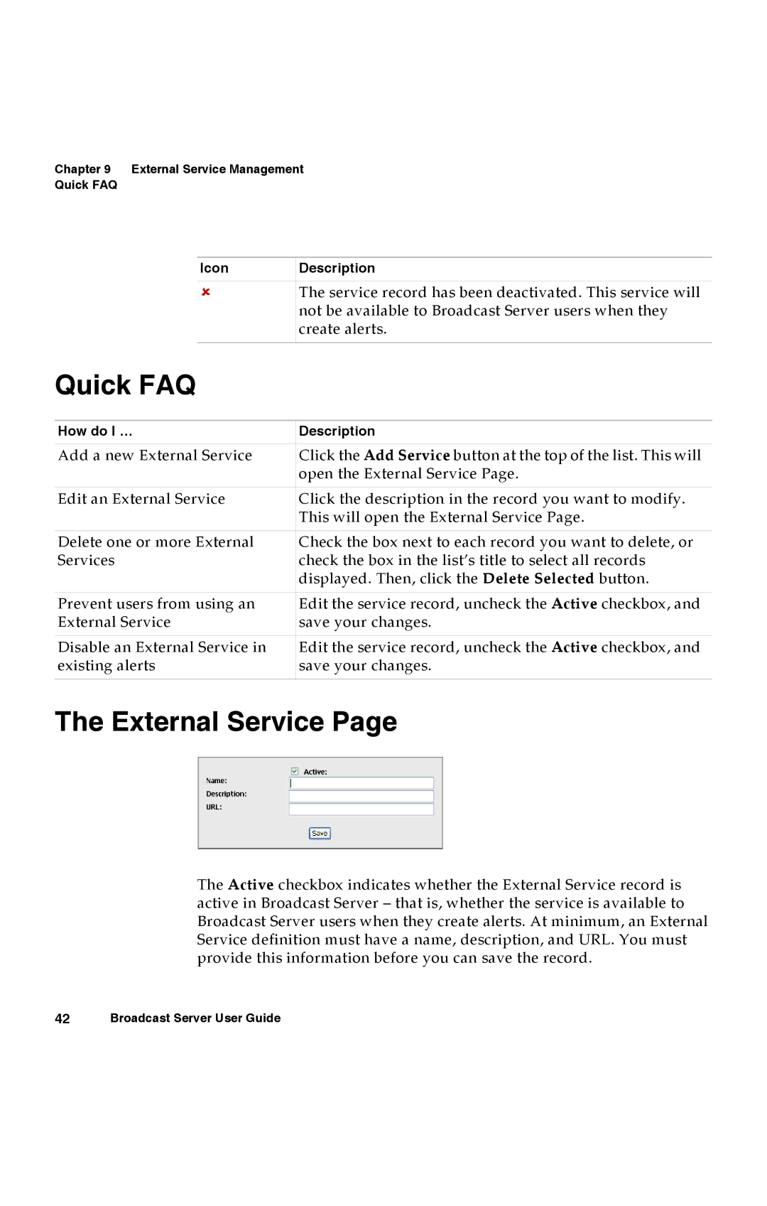 Avaya 16-300272 manual Quick FAQ, External Service 