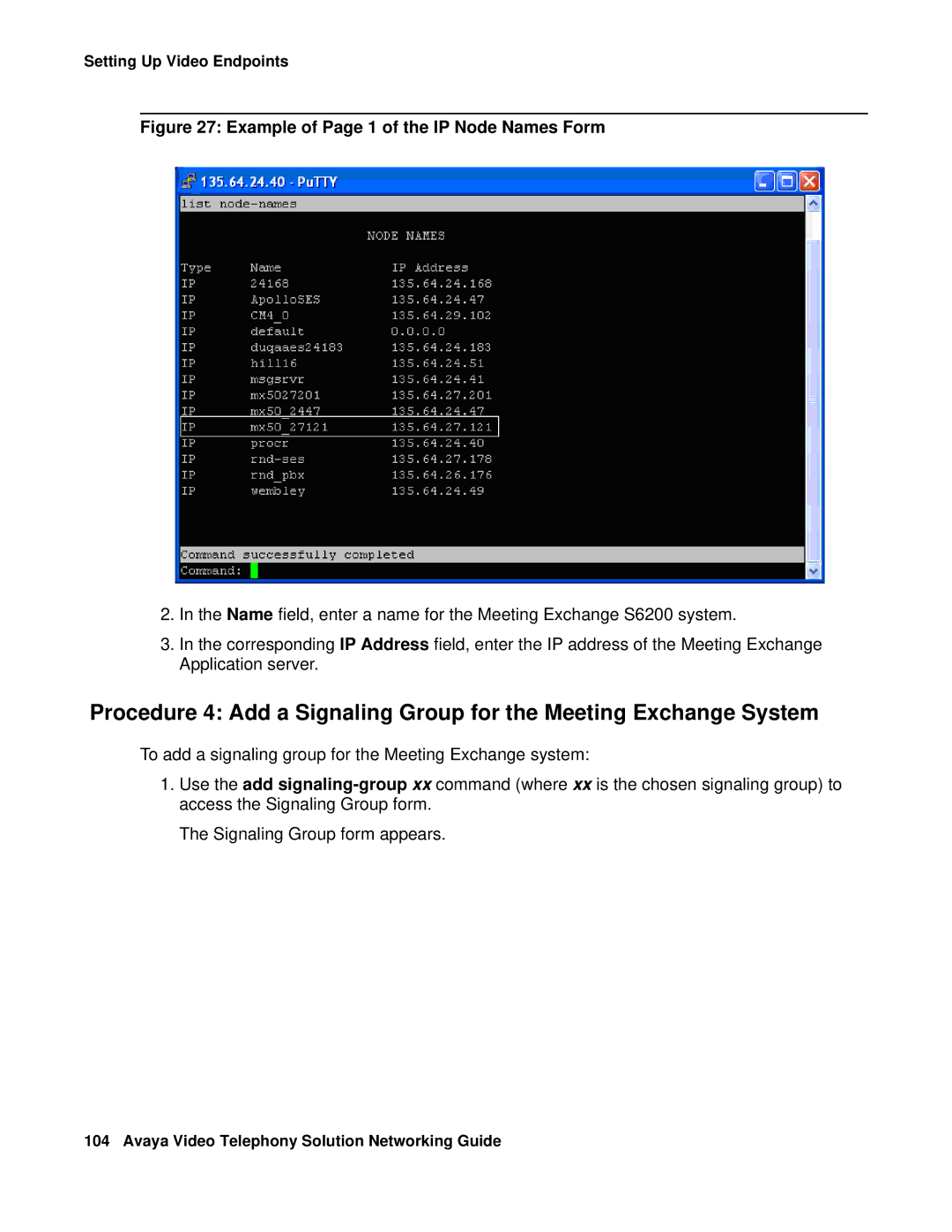 Avaya 16-601423 manual Example of Page 1 of the IP Node Names Form 