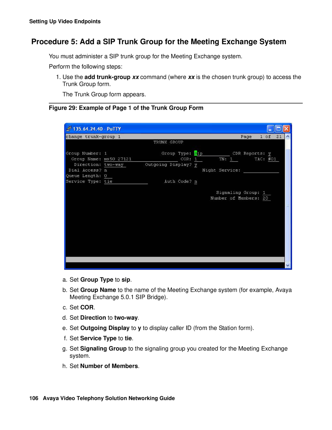 Avaya 16-601423 manual Set Direction to two-way, Set Number of Members 