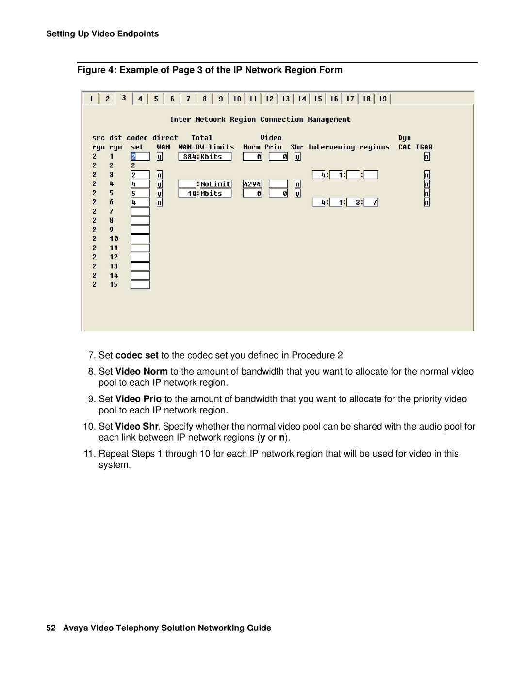 Avaya 16-601423 manual Example of Page 3 of the IP Network Region Form 