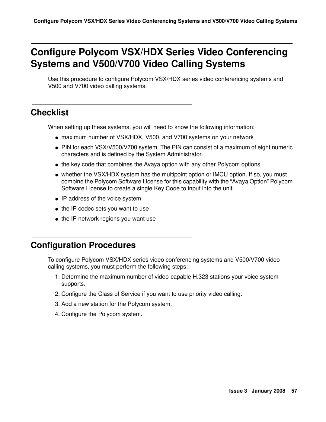 Avaya 16-601423 manual Checklist 