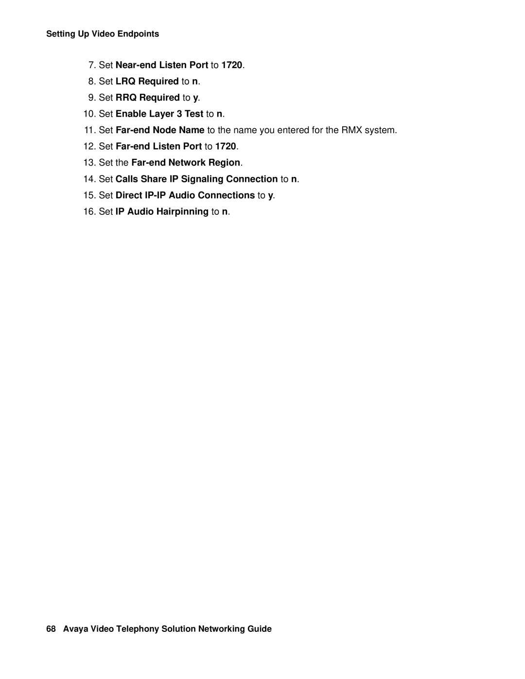 Avaya 16-601423 manual Setting Up Video Endpoints 