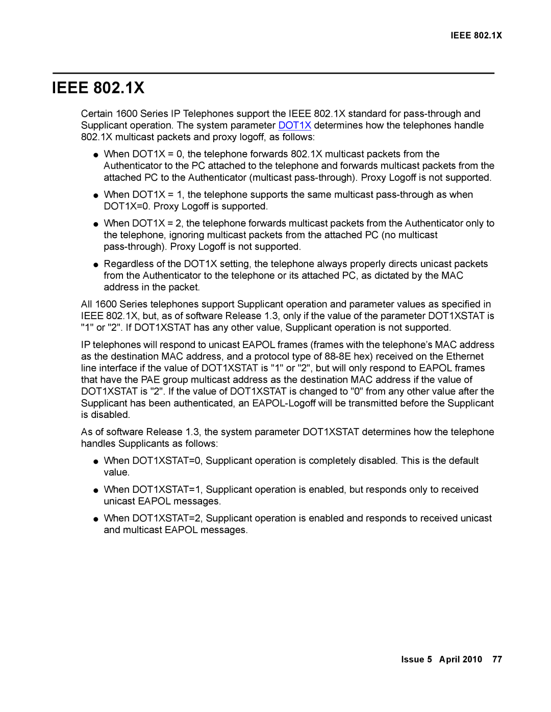 Avaya 1600 Series, 16-601443 manual Ieee 