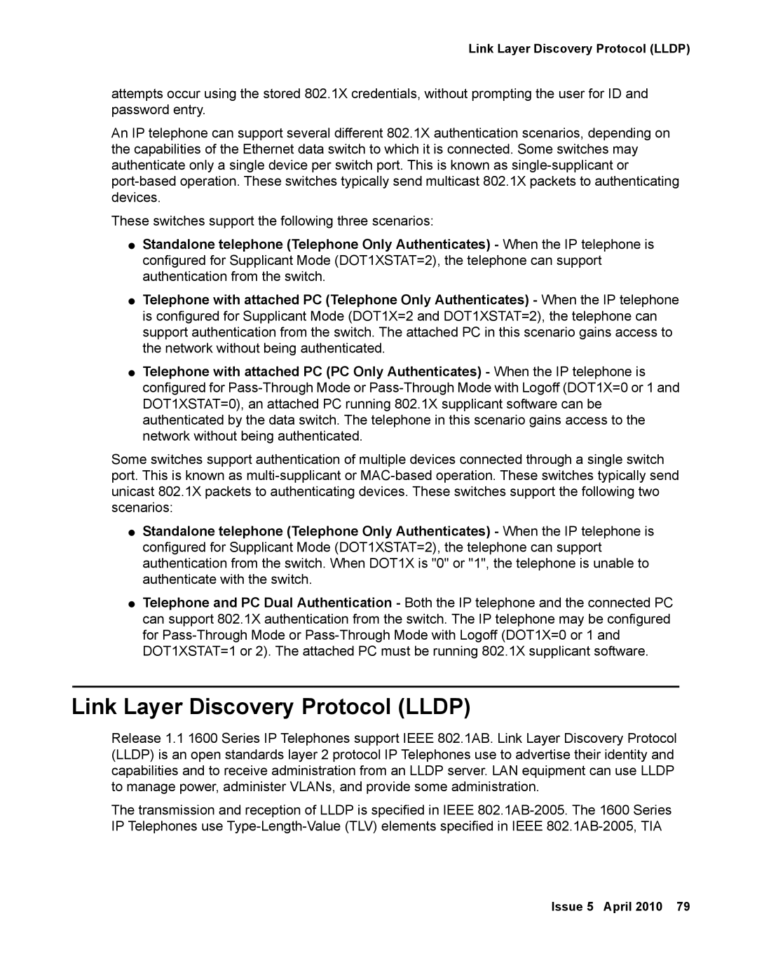 Avaya 1600 Series, 16-601443 manual Link Layer Discovery Protocol Lldp 