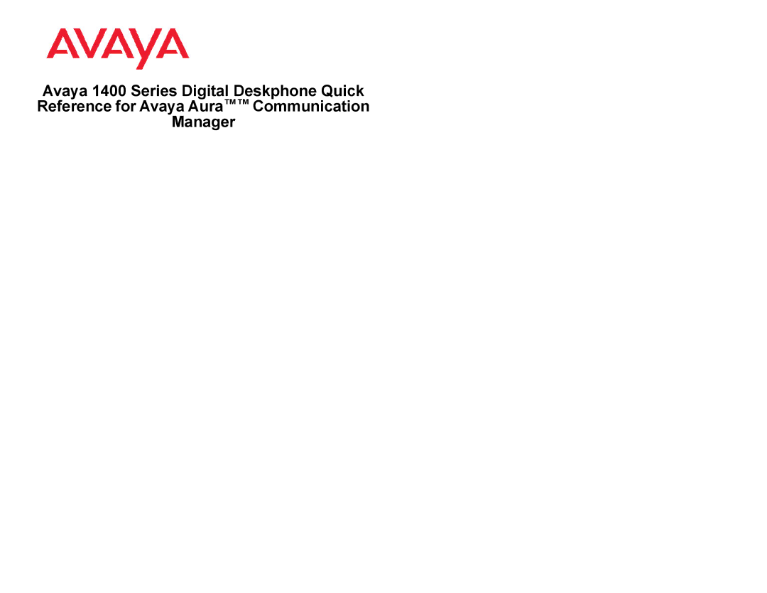 Avaya 16-603155 manual 