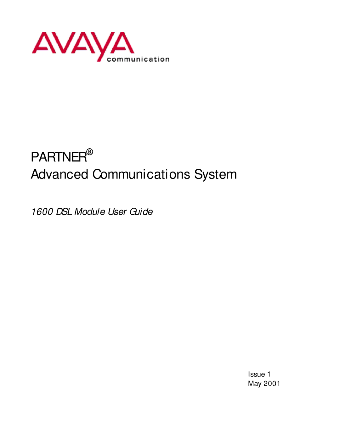 Avaya 1600 manual Partner 