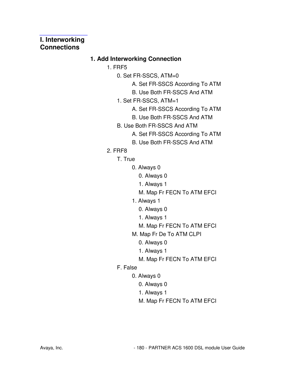 Avaya 1600 manual Interworking Connections 